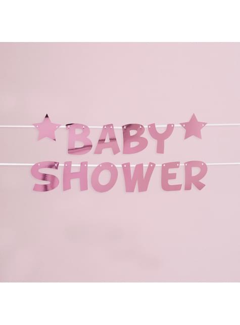 Guirnalda Baby Shower rosa - Pink Star - Neviti | Funidelia