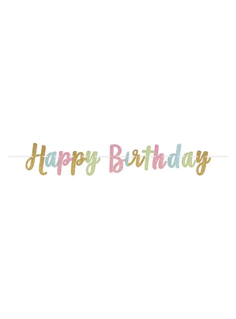 Guirnalda brillante happy birthday - AMSCAN | Funidelia