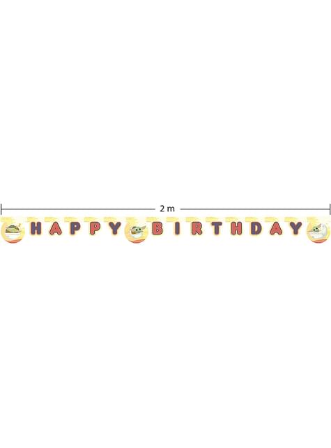 Guirnalda de Baby Yoda The Mandalorian “Happy Birthday“ - Procos | Funidelia