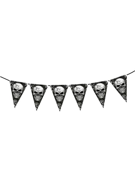 Guirnalda de banderines de calaveras Halloween - Guirca | Funidelia