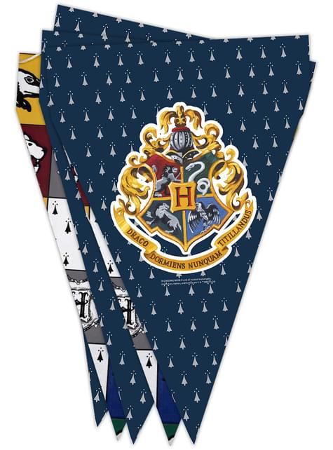 Guirnalda de banderines de Harry Potter - Hogwarts Houses - Funiglobal | Funidelia