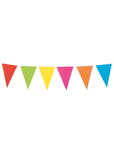 Guirnalda de banderines multicolores (3 m)