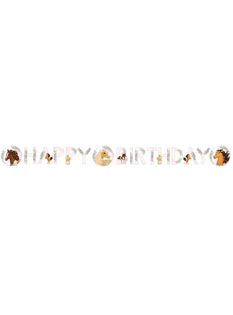 Guirnalda de caballos “Happy Birthday“ - Beautiful Horses - AMSCAN | Funidelia