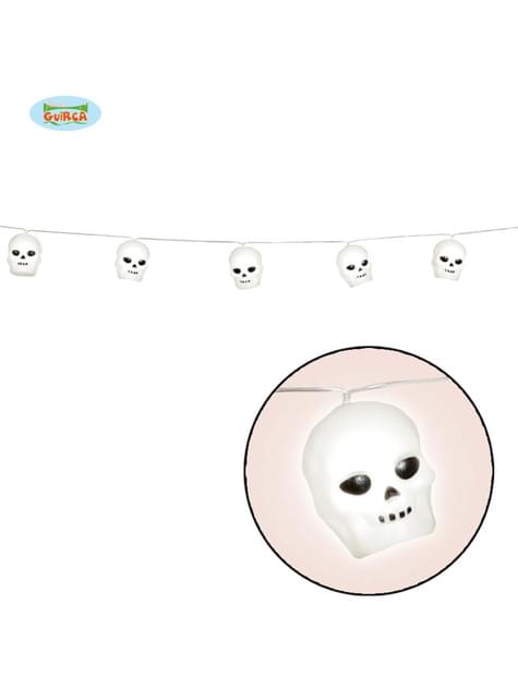 Guirnalda de calaveras con luz