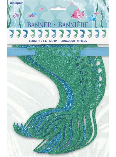 Guirnalda de colas de sirena brillantes - Sirena bajo del mar - Unique | Funidelia