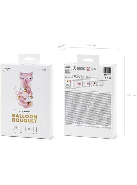 Guirnalda de globos columna de gato rosa - Partydeco | Funidelia