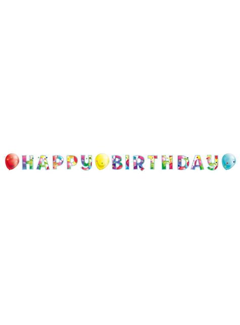 Guirnalda de globos “Happy Birthday“ - AMSCAN | Funidelia
