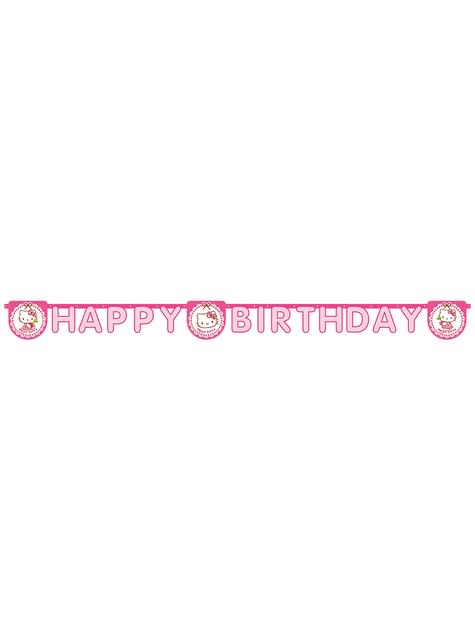 Guirnalda de Hello Kitty “Happy Birthday“ - Hello Kitty Hearts - Procos | Funidelia