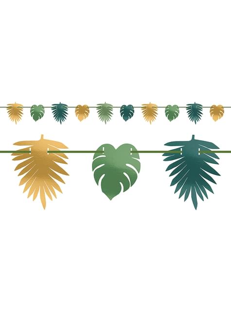 Guirnalda de hojas tropicales - Tropical Gold - AMSCAN | Funidelia