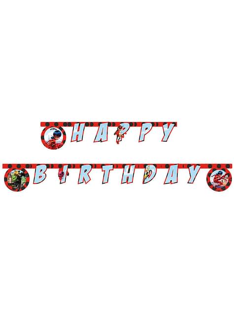 Guirnalda de Ladybug “Happy Birthday“ - Miraculous Ladybug - Procos | Funidelia