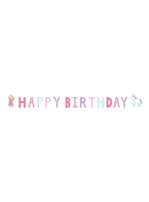 Guirnalda de princesas “Happy Birthday“ - AMSCAN | Funidelia