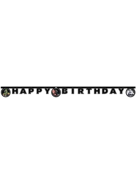 Guirnalda de Star Wars “Happy Birthday“ - Procos | Funidelia