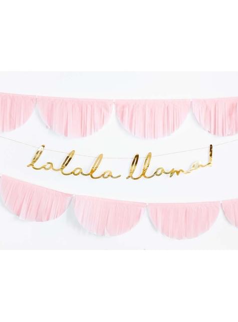 Guirnalda dorada “lalala llama“ - Partydeco | Funidelia