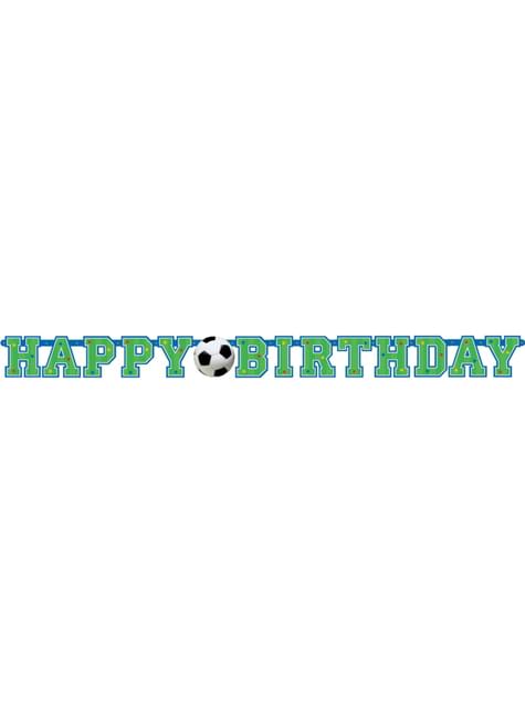 Guirnalda Feliz Cumpleaños de pelotas de futbol - AMSCAN | Funidelia