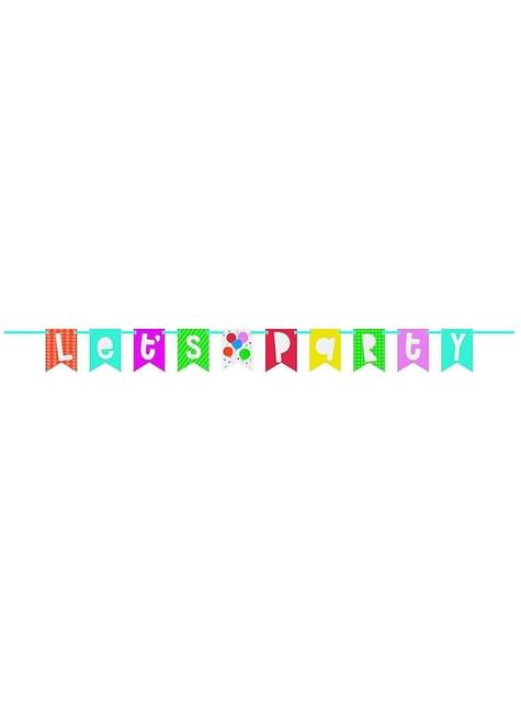 Guirnalda globos multicolor - Colorful Balloons Pennant - Unique | Funidelia