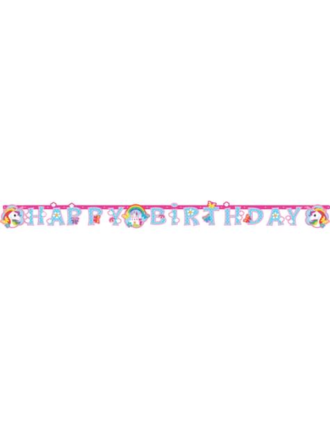 Guirnalda “Happy Birthday“ de unicornio - Rainbow Unicorn - AMSCAN | Funidelia