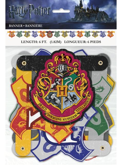 Guirnalda Happy Birthday Harry Potter - Hogwarts Houses - Unique | Funidelia