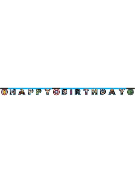 Guirnalda “Happy Birthday“ Los Vengadores - Mighty Avengers - Procos | Funidelia