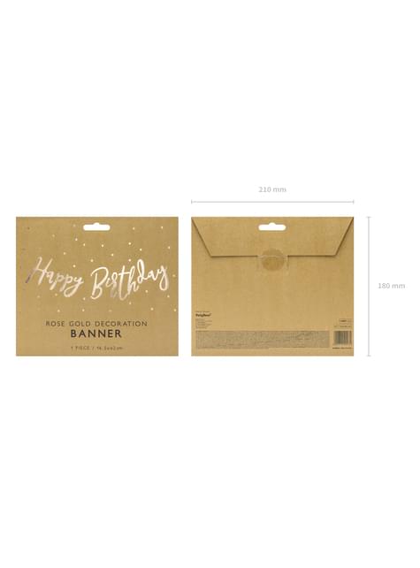 Guirnalda “Happy Birthday“ oro rosa - Partydeco | Funidelia