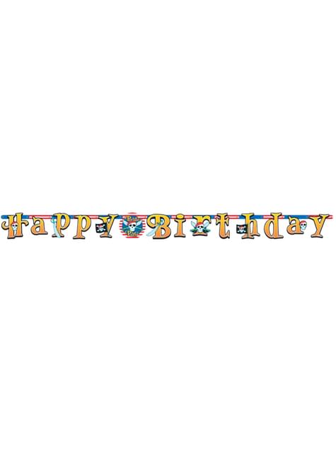 Guirnalda Happy Birthday Pirate Party - AMSCAN | Funidelia