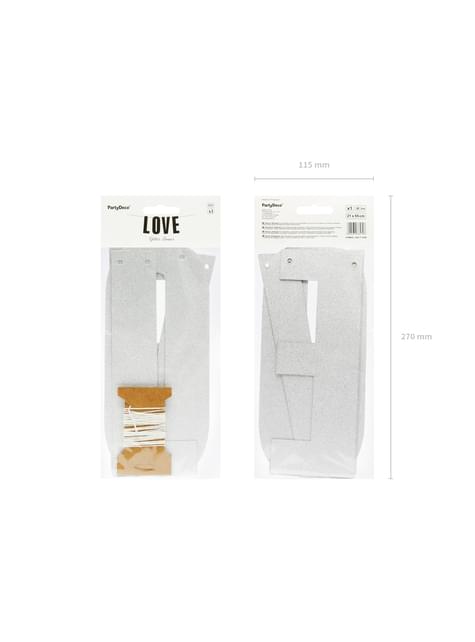 Guirnalda “Love“ plateada - Partydeco | Funidelia