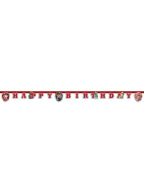 Guirnalda Patrulla Canina “Happy Birthday“ - Paw Patrol Ready For Action - Procos | Funidelia