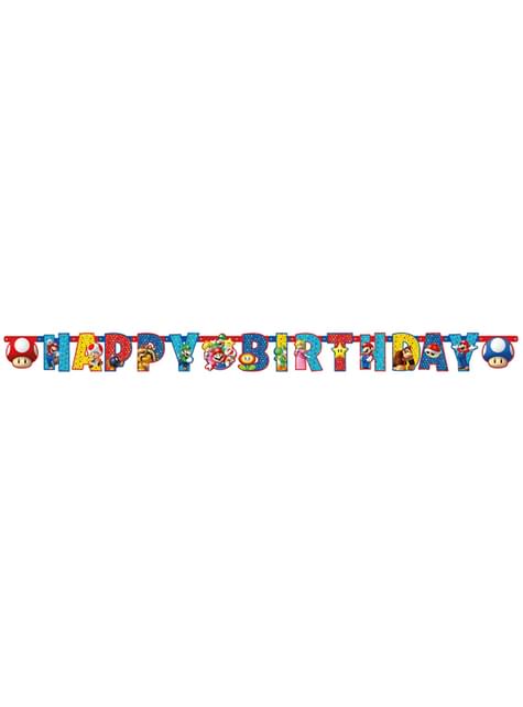 Guirnalda“Happy Birthday“ Super Mario Bros - AMSCAN | Funidelia