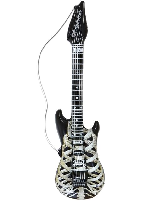 Guitarra rockera hinchable de esqueleto - Widmann | Funidelia