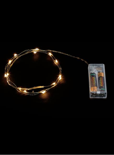Hilo luminoso blanco cálido 20 LED - Guirca | Funidelia