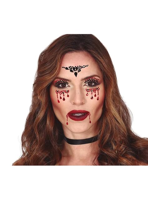 Joyas faciales adhesivas de vampira - Guirca | Funidelia