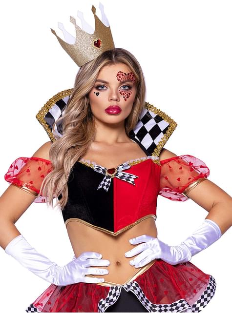 Joyas faciales de Reina de Corazón - Leg Avenue | Funidelia
