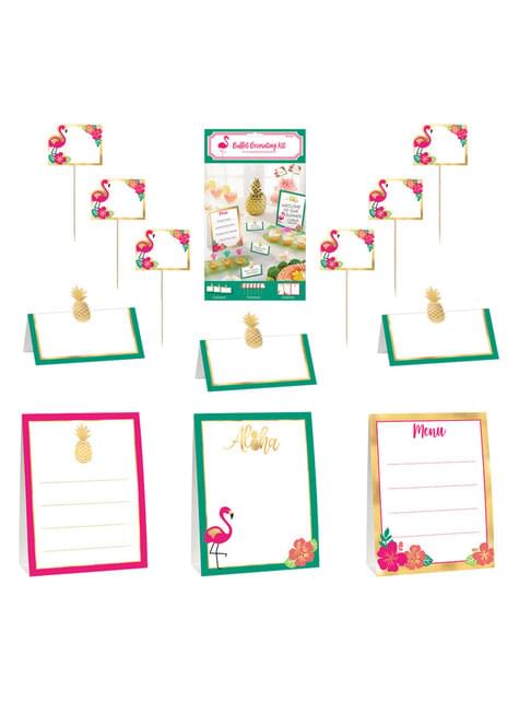 Kit de 12 carteles decorativos para mesa - Aloha - AMSCAN | Funidelia