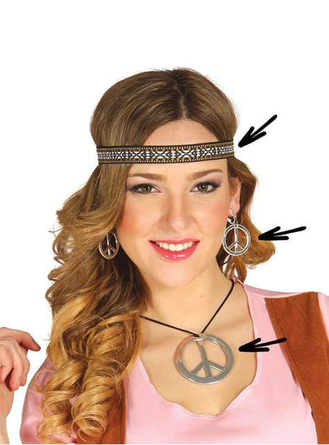 Kit de Accesorios Hippie para mujer - Guirca | Funidelia