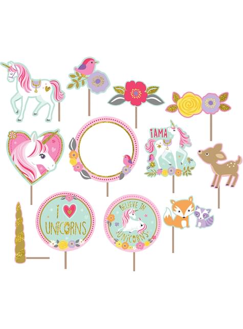 Kit de Photocall Unicornio - Pretty Unicorn - AMSCAN | Funidelia