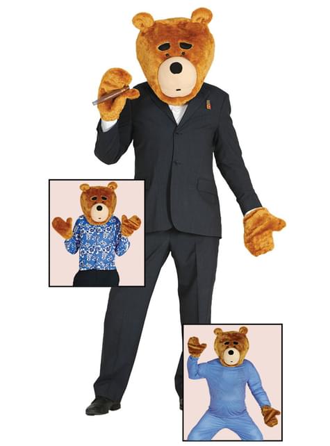 Kit de pieza para la cabeza y manos de oso travieso para adulto - Guirca | Funidelia
