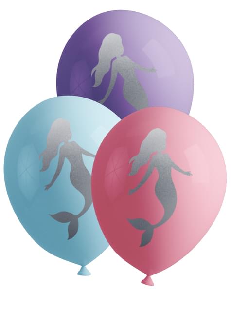 Kit decoración de cumpleaños de sirenas Premium para 8 personas - Beautiful mermaid - Funiglobal Kits | Funidelia