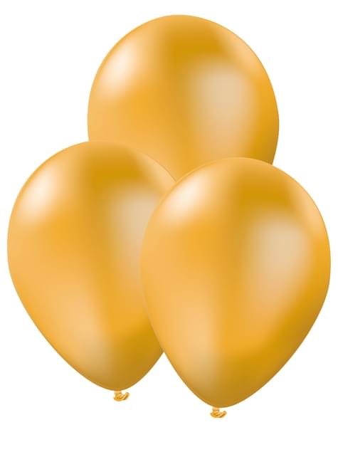Kit decoración de fiesta color dorado Premium para 8 personas - Colores lisos - Funiglobal Kits | Funidelia