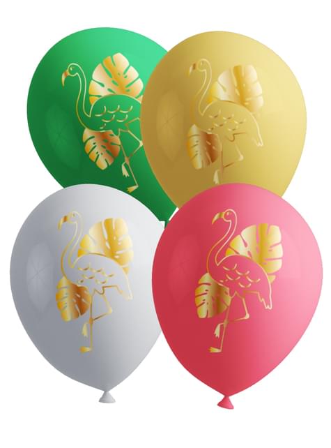 Kit decoración de fiesta de flamencos Premium para 8 personas - Tropical flamingos - Funiglobal Kits | Funidelia