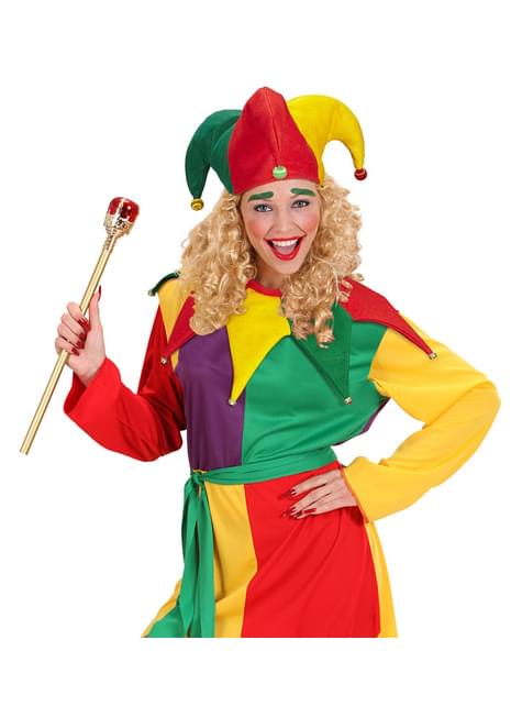 Kit disfraz de bufón multicolor para adulto - Widmann | Funidelia