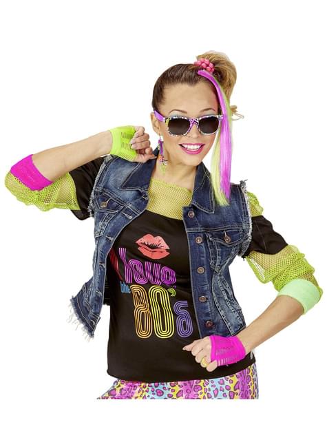 Kit disfraz de chica de los años 80 - Widmann | Funidelia