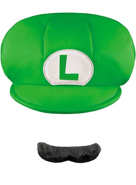 Kit gorra-bigote Luigi para niño - Disguise | Funidelia