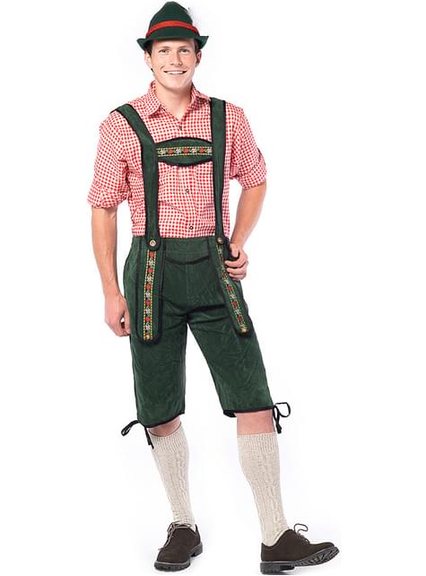 Lederhose Oktoberfest verde para hombre