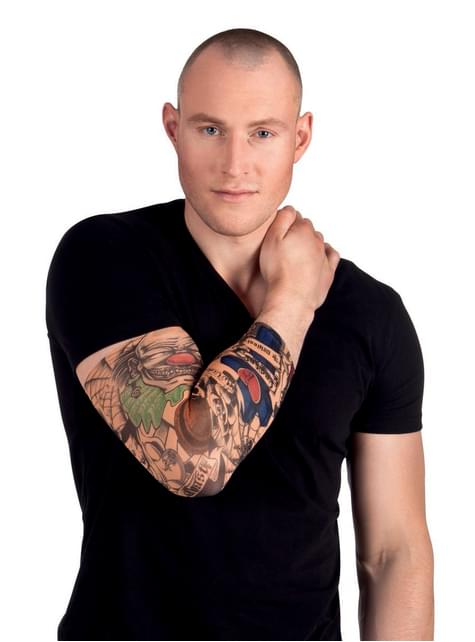 Manga con tatuajes de la costa oeste para adulto - Boland | Funidelia