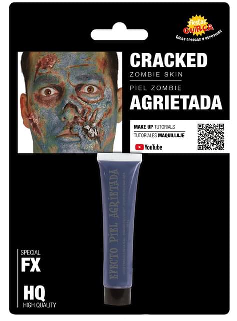 Maquillaje piel de zombie azulado