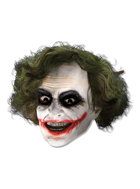 Máscara 3/4 de vinilo Joker con peluca - Rubies USA | Funidelia