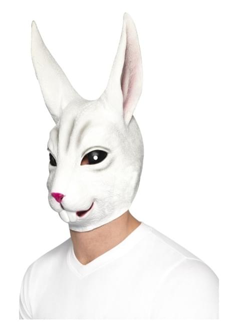 Máscara de conejo blanco de látex para adulto - Smiffys | Funidelia