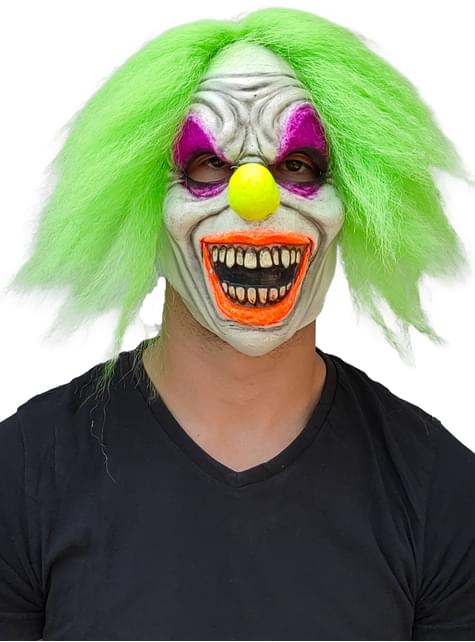 Máscara de payaso salvaje de neón - Ghoulish | Funidelia