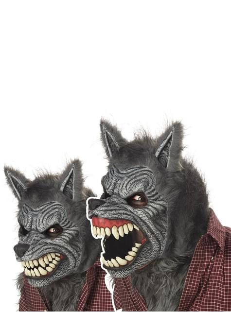Máscara Hombre Lobo animada deluxe - California Costumes | Funidelia