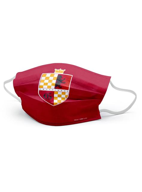Mascarilla Gryffindor escudo infantil - Harry Potter - Redklein | Funidelia