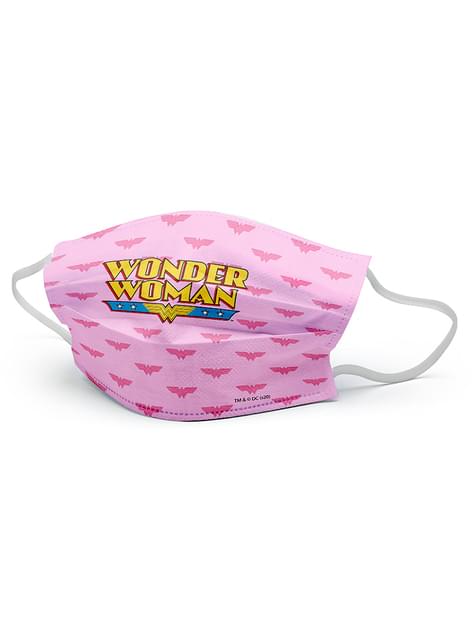 Mascarilla Wonder Woman rosa para mujer - Redklein | Funidelia